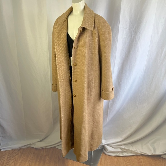MACKINTOSH NEW ENGLAND WOOL CAMEL TRENCH COAT LONG OVERSIZED WINTER COAT SIZE 24 - Picture 8 of 14